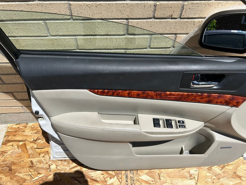 2010-2014 Subaru Outback Left Front Door Shell Complete Satin White Pearl 37J