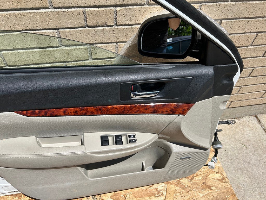 2010-2014 Subaru Outback Left Front Door Shell Complete Satin White Pearl 37J