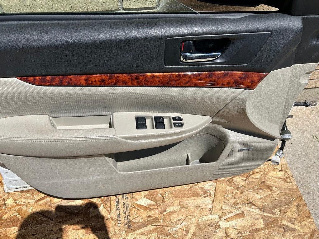 2010-2014 Subaru Outback Left Front Door Shell Complete Satin White Pearl 37J