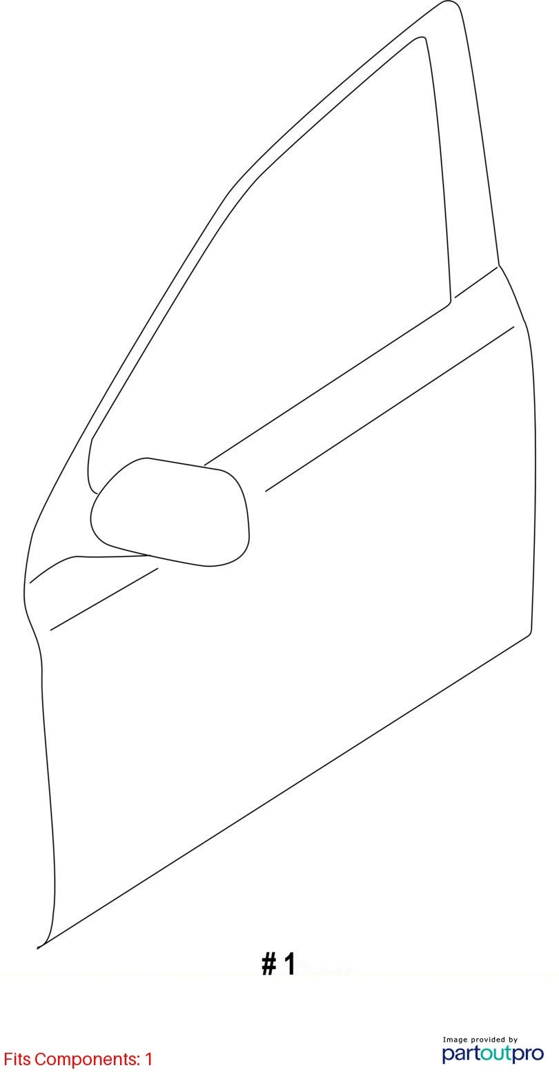 2010-2014 Subaru Outback Left Front Door Shell Complete Satin White Pearl 37J