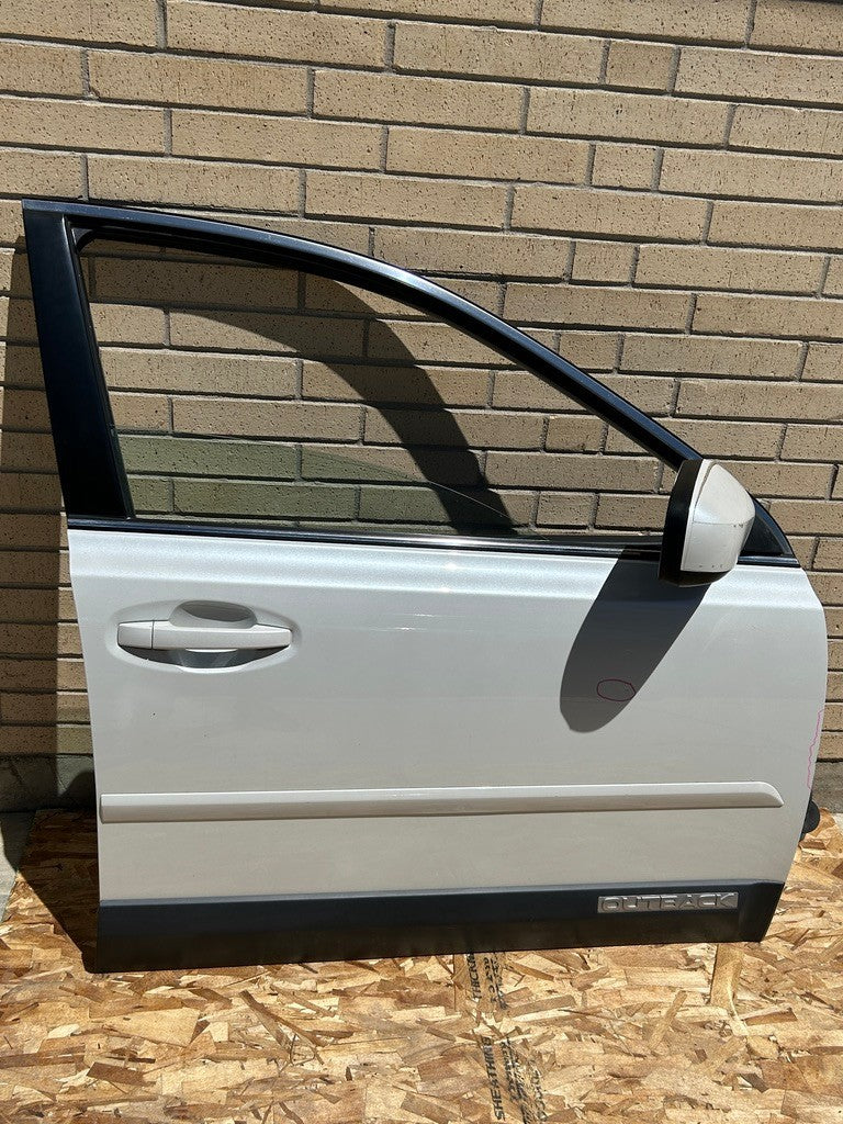 2010-2014 Subaru Outback Right Front Door Shell Complete Satin White Pearl 37J