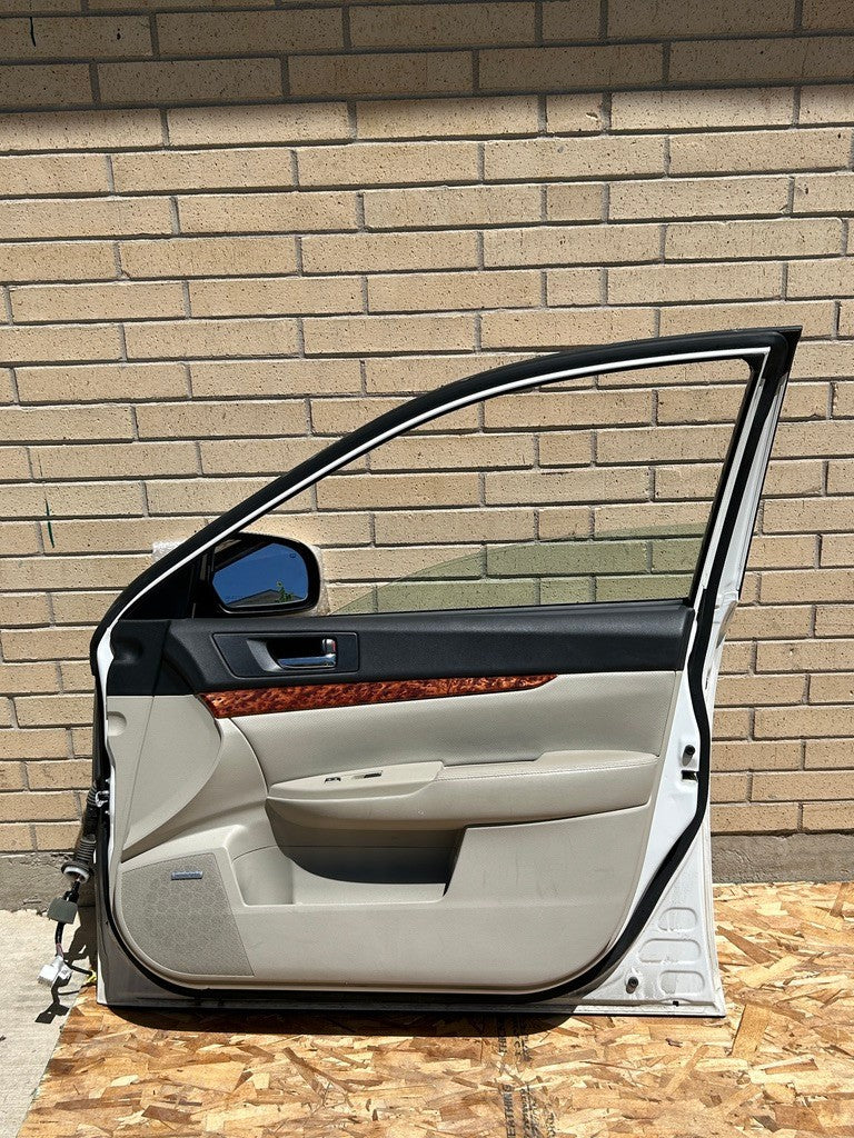 2010-2014 Subaru Outback Right Front Door Shell Complete Satin White Pearl 37J