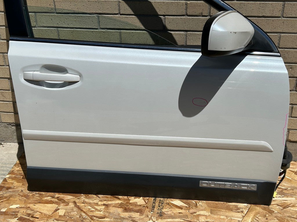 2010-2014 Subaru Outback Right Front Door Shell Complete Satin White Pearl 37J