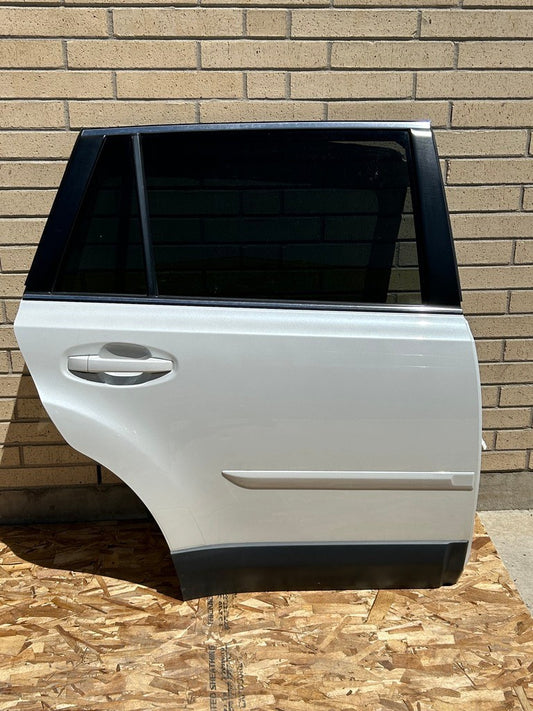2010-2014 Subaru Outback Right Rear Door Shell Complete Satin White Pearl 37J