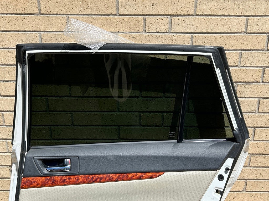 2010-2014 Subaru Outback Right Rear Door Shell Complete Satin White Pearl 37J