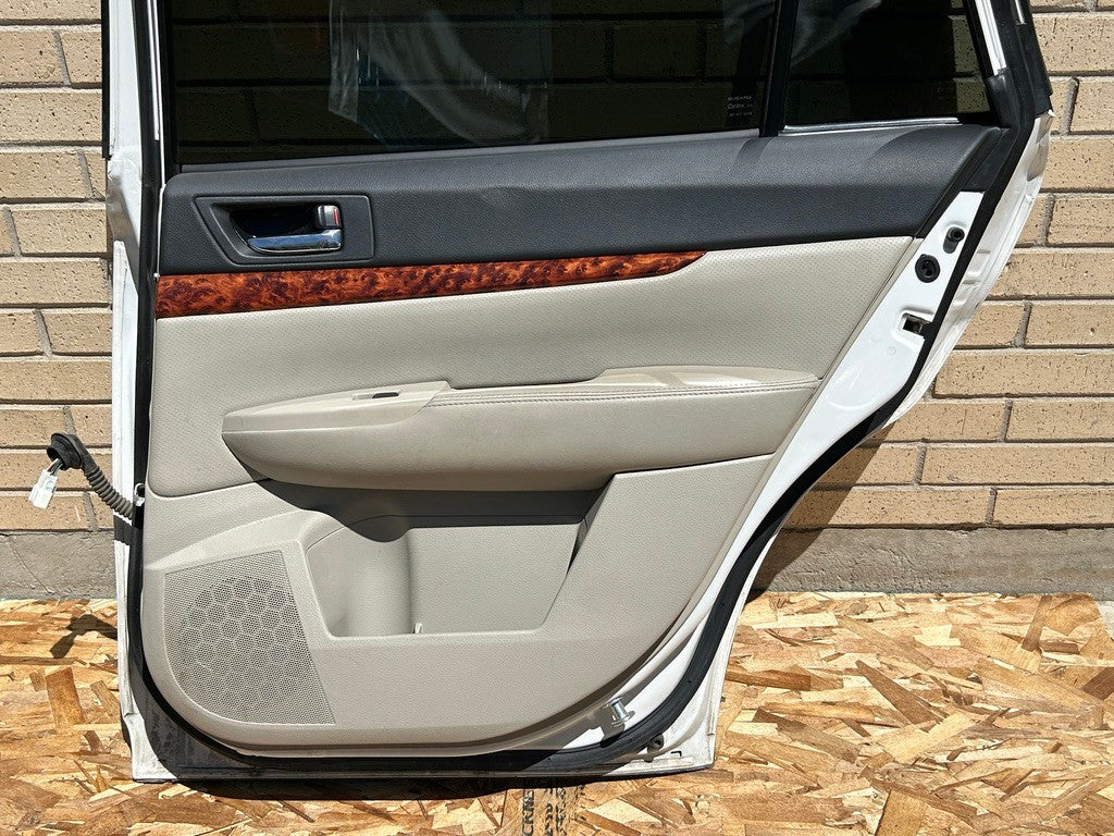 2010-2014 Subaru Outback Right Rear Door Shell Complete Satin White Pearl 37J