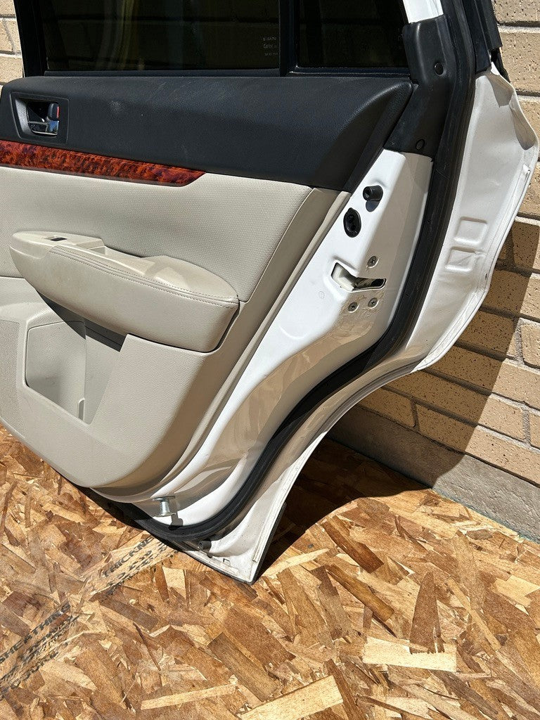 2010-2014 Subaru Outback Right Rear Door Shell Complete Satin White Pearl 37J