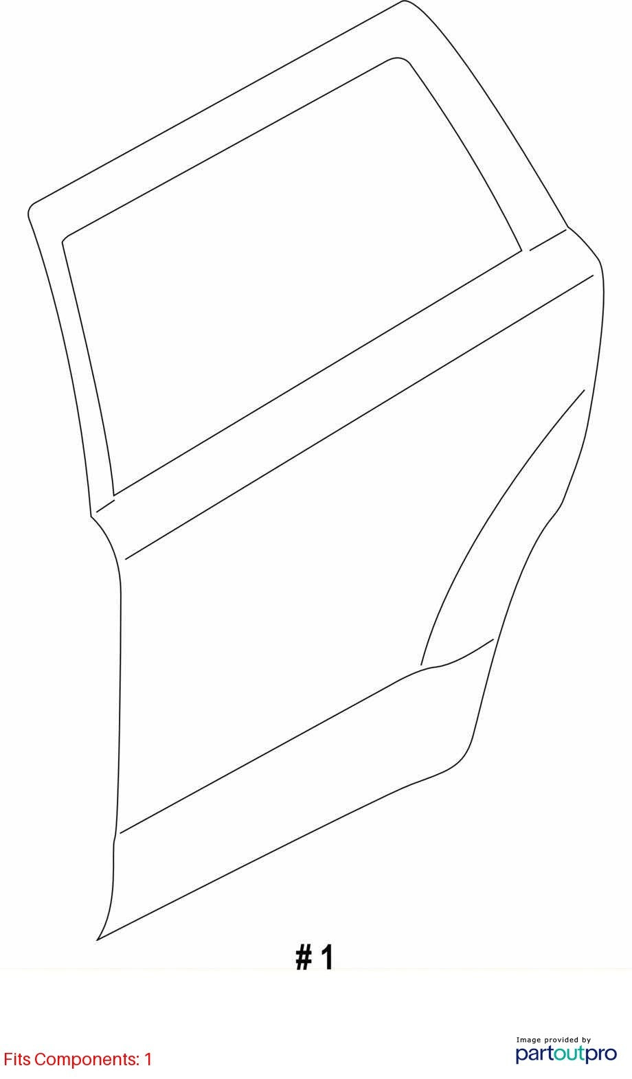2010-2014 Subaru Outback Right Rear Door Shell Complete Satin White Pearl 37J