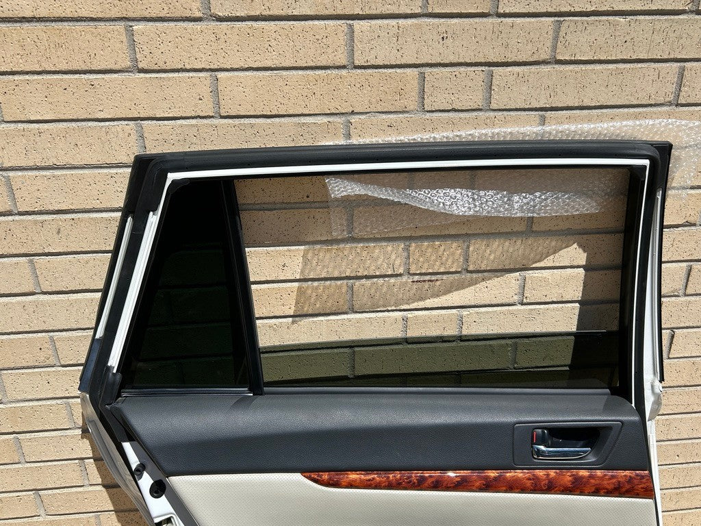 2010-2014 Subaru Outback Left Rear Door Shell Complete Satin White Pearl 37J