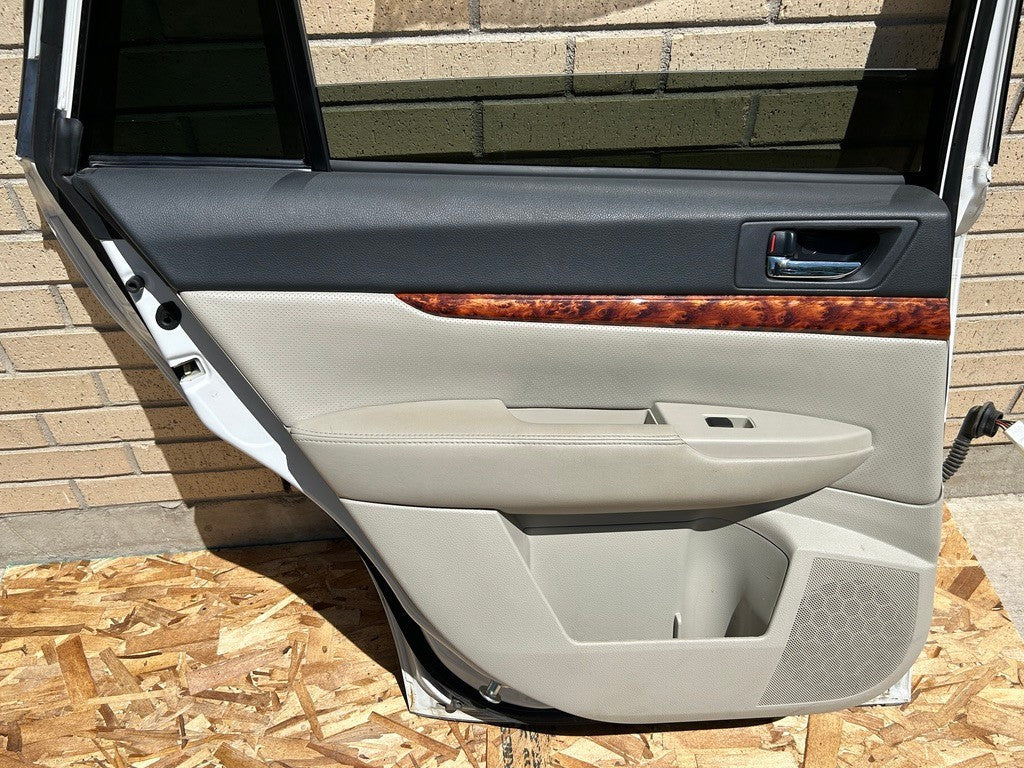 2010-2014 Subaru Outback Left Rear Door Shell Complete Satin White Pearl 37J
