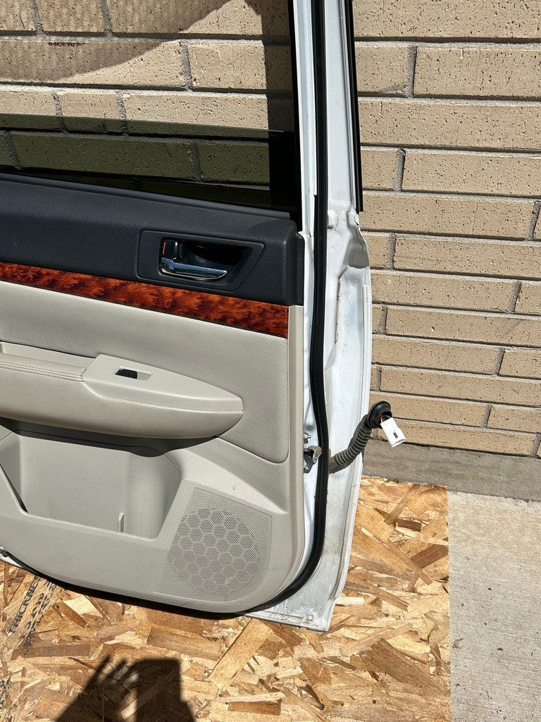 2010-2014 Subaru Outback Left Rear Door Shell Complete Satin White Pearl 37J