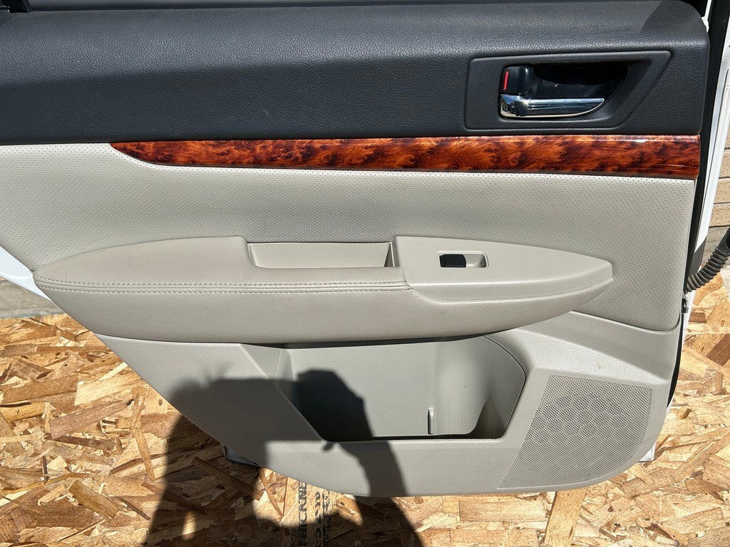 2010-2014 Subaru Outback Left Rear Door Shell Complete Satin White Pearl 37J