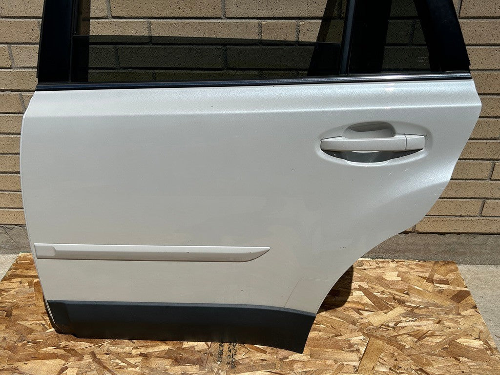 2010-2014 Subaru Outback Left Rear Door Shell Complete Satin White Pearl 37J