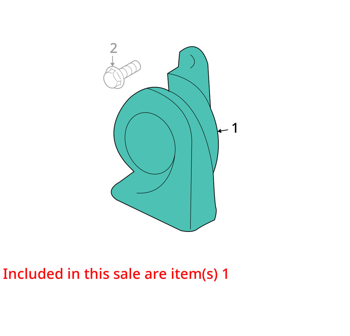 2001-2005 Toyota Sequoia High Note Pitch Horn Assembly OEM 86510-0C020