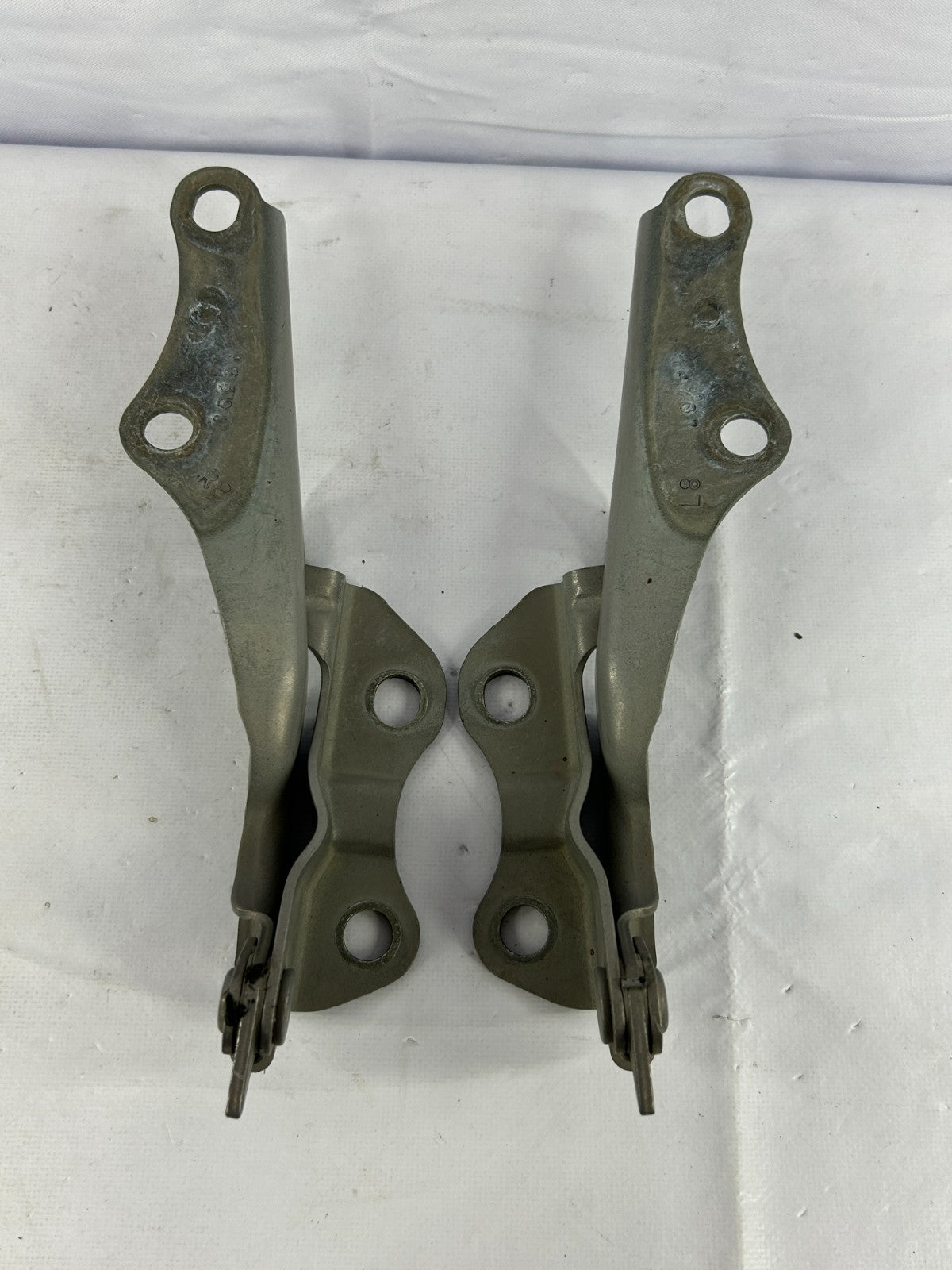 2001-2007 Toyota Sequoia Front Left Right Hood Hinge Set Gray OEM 53420-0C010