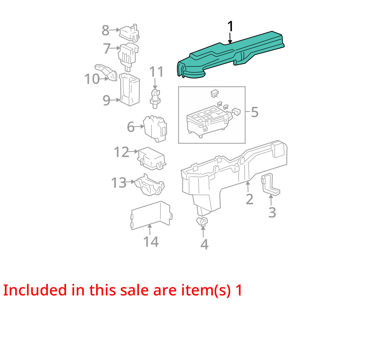 01-03 Toyota Sienna CE Relay Junction Fuse Box Cover Upper Lid OEM 82672-06160