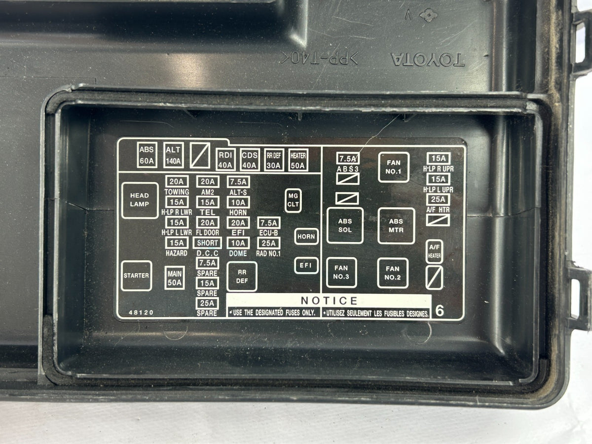 1999-2003 Lexus RX300 Under Hood Fuse Relay Box Top Cover Lid OEM 82672-48010