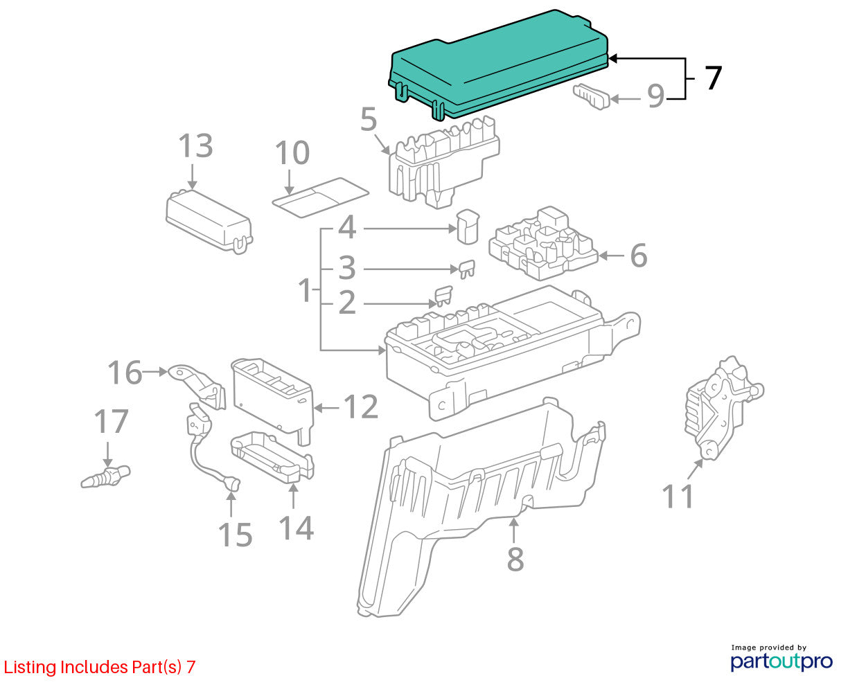 1999-2003 Lexus RX300 Engine Fuse Relay Box Top Cover Lid OEM 82672-48010