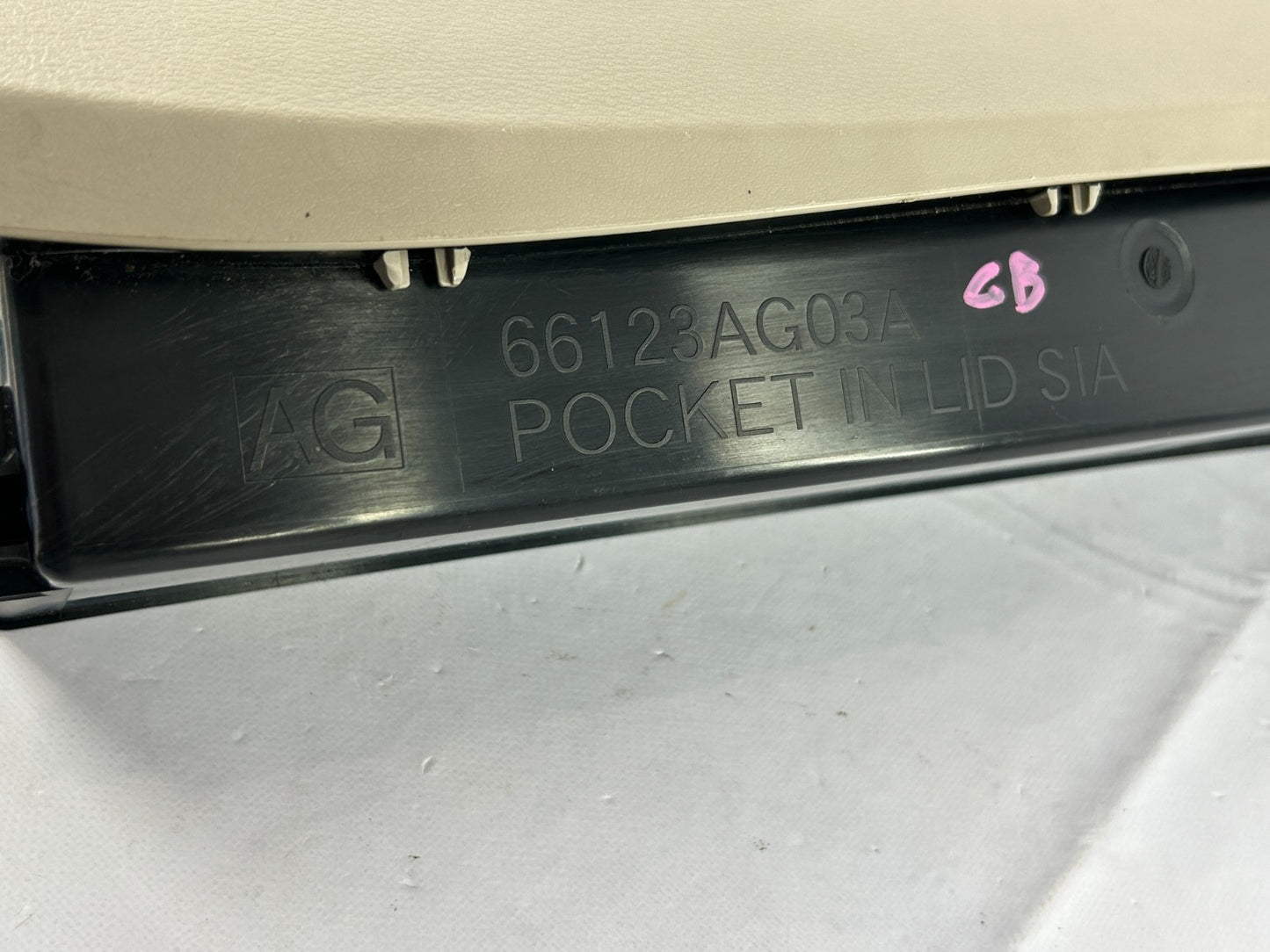 2008-2009 Subaru Outback Glove Box Storage Compartment Lid Beige OEM 66123AG03A