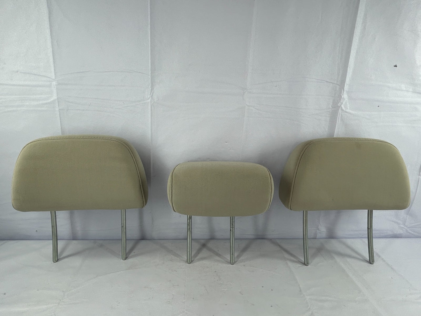08-09 Subaru Outback Rear 2nd Row Seat Headrest Set of 3 Beige OEM 64261AG01BWA