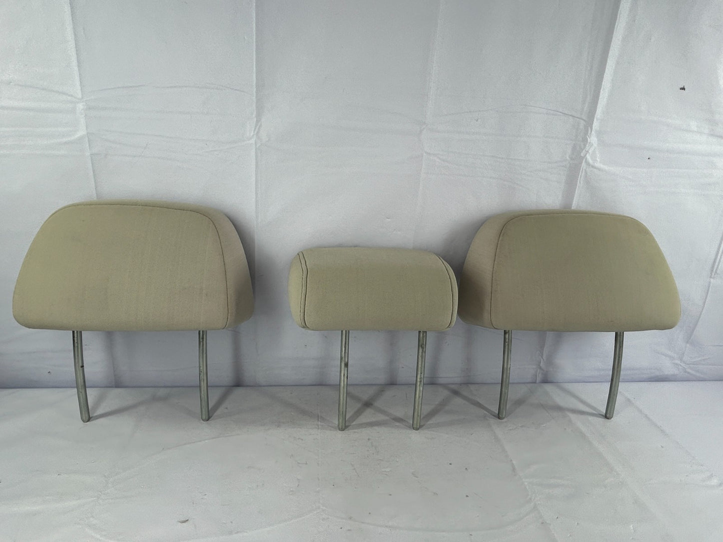08-09 Subaru Outback Rear 2nd Row Seat Headrest Set of 3 Beige OEM 64261AG01BWA