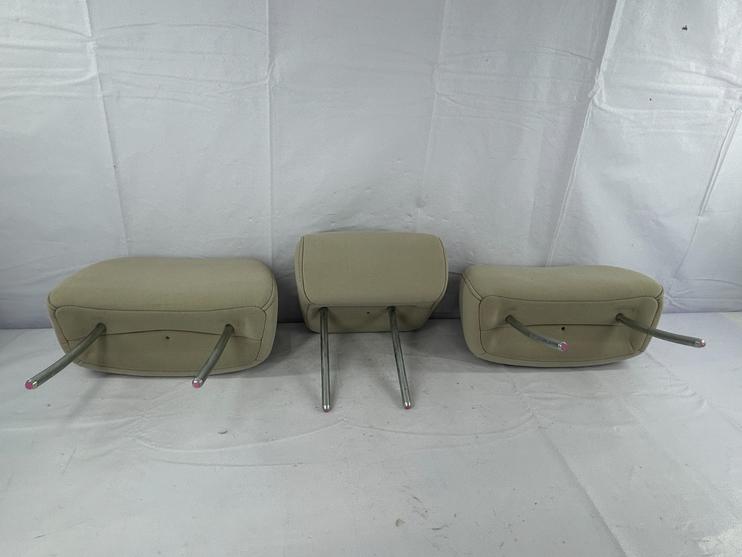 08-09 Subaru Outback Rear 2nd Row Seat Headrest Set of 3 Beige OEM 64261AG01BWA