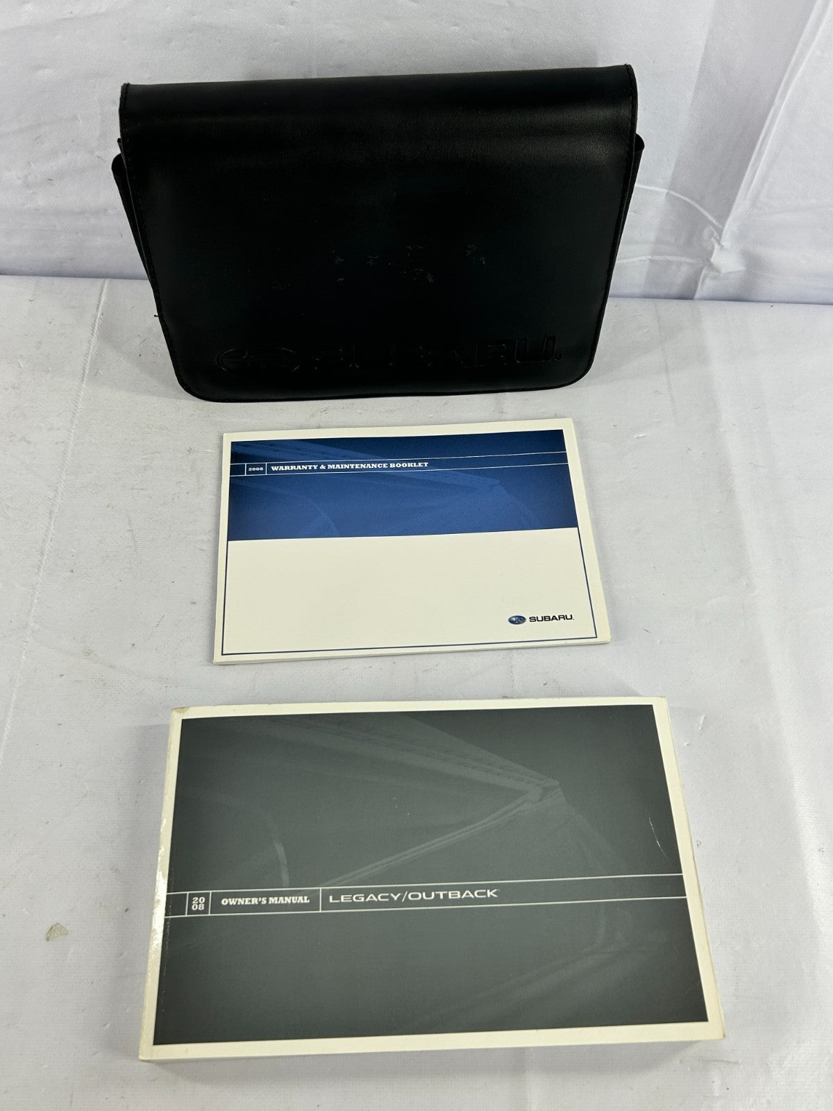 2008 Subaru Outback Owner's Manual Guide with Leather Case OEM