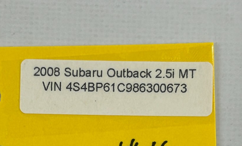2008-2009 Subaru Outback MT Theft Locking Integrated Control OEM 88281AG72A