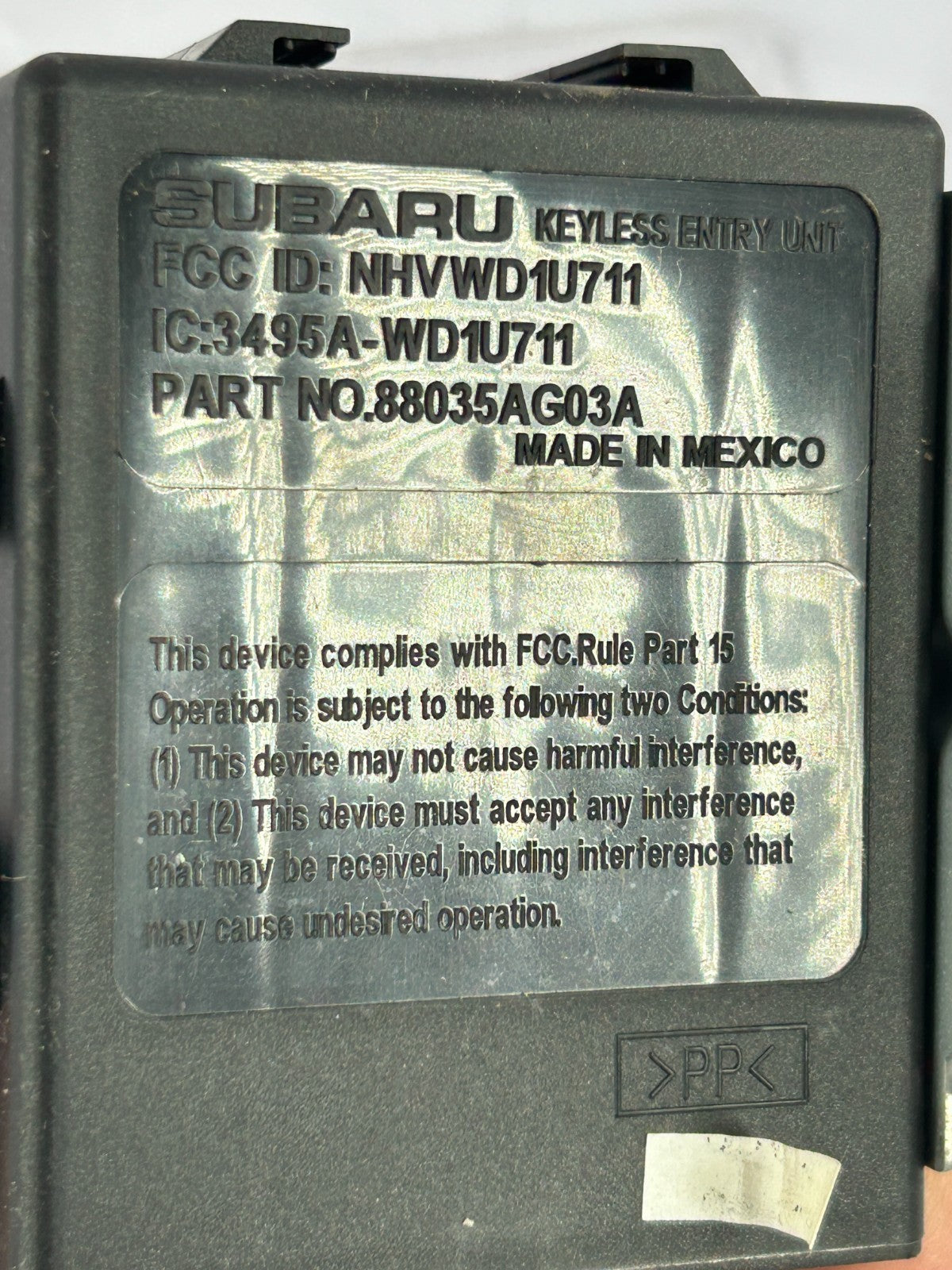 2005-2009 Subaru Outback Keyless Entry Control Module Unit OEM 88035AG03A