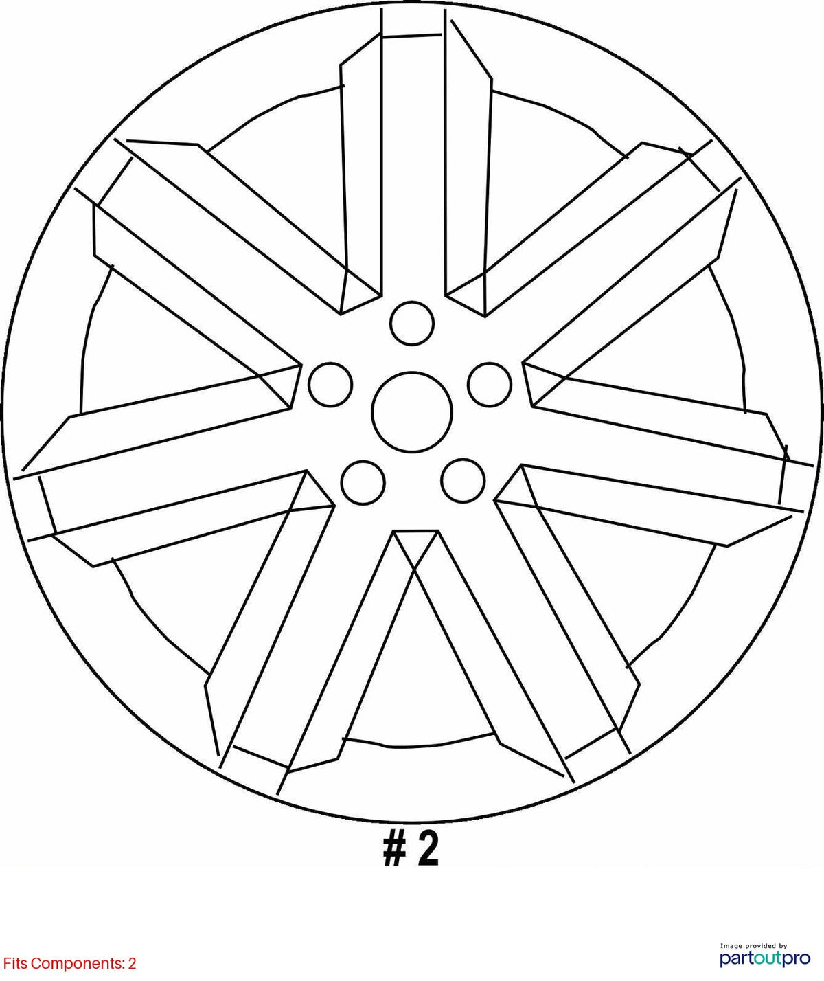08-09 Subaru Outback Alloy 7 Spoke 17x7J 17-inch Wheel Rim 5-Bolt OEM 28111AG41A