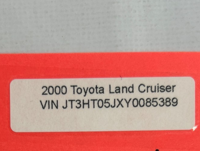 98-01 Toyota Land Cruiser Rear Right Door Window Switch & Bezel OEM 74203-60060