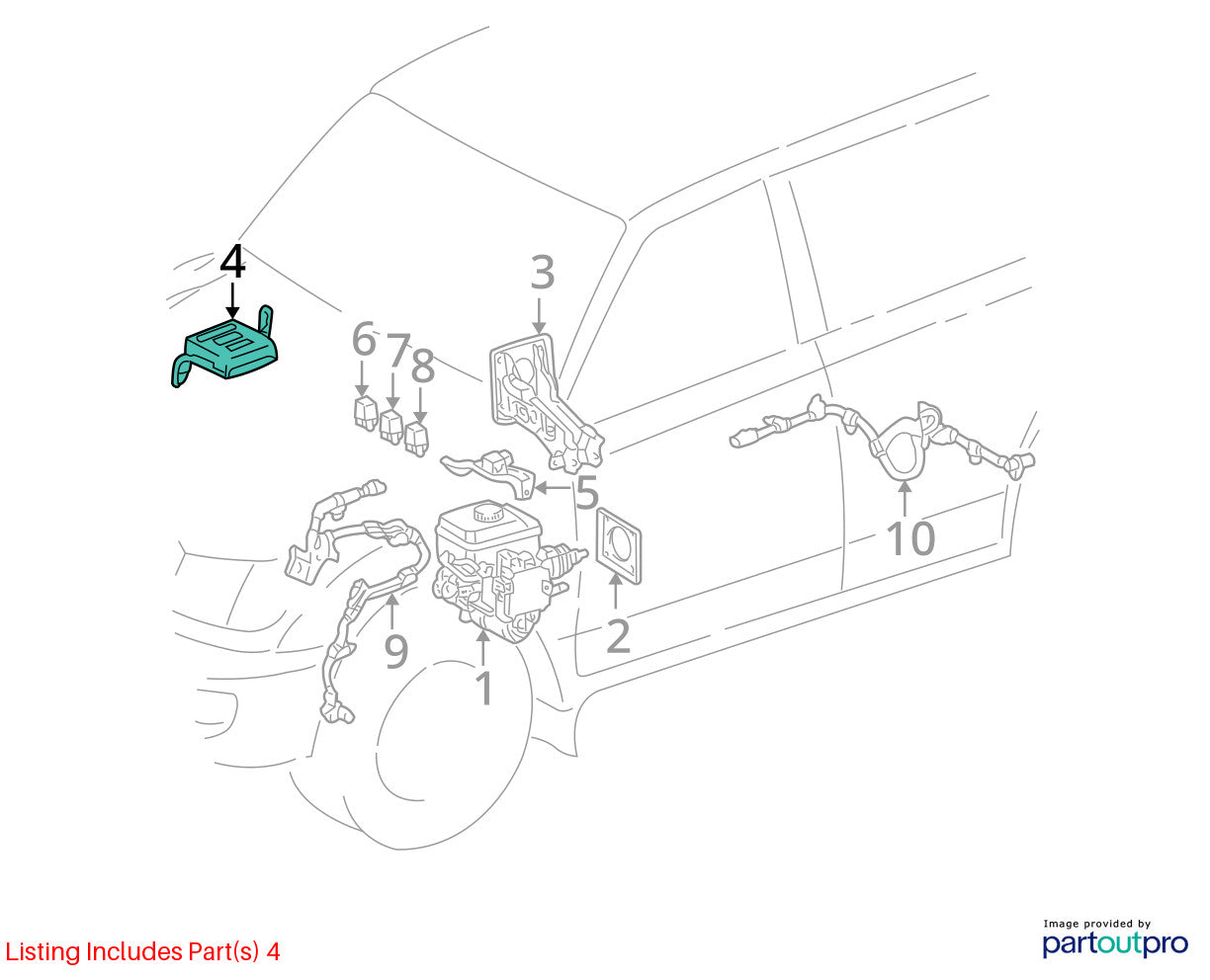 1999-2003 Toyota Land Cruiser ABS Anti Lock Brake Control Module OEM 89540-60160