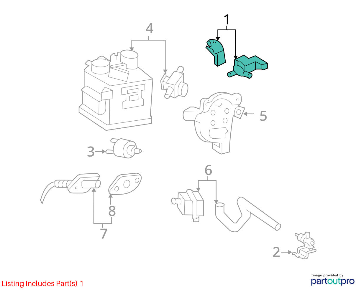 98-06 Toyota Land Cruiser Vacuum Switching Valve Purge Solenoid OEM 25860-50100