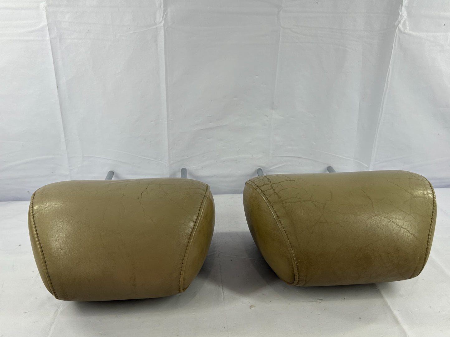98-03 Toyota Land Cruiser Front Seat Leather Headrest Set Beige OEM 71910-60440
