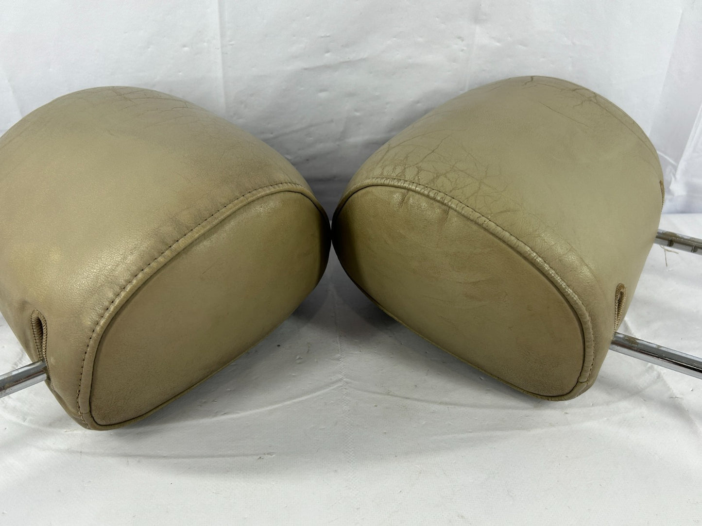 98-03 Toyota Land Cruiser Front Seat Leather Headrest Set Beige OEM 71910-60440