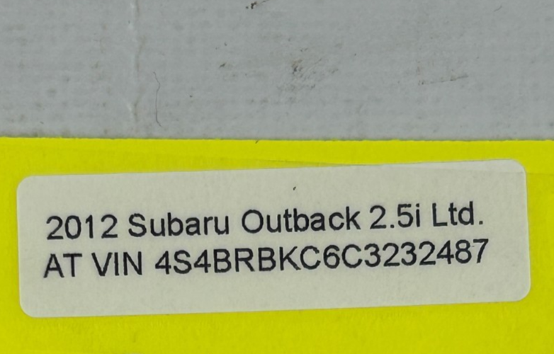 2010-2014 Subaru Outback Top Roof Sunroof Moonroof Glass OEM 65430AJ01A