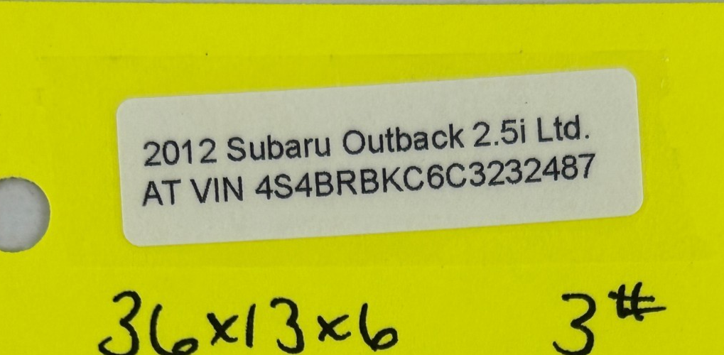 2010-2014 Subaru Outback Rear Left Driver Side Trunk Floor Mat OEM 95067AJ05BVH