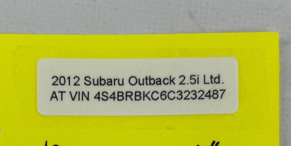 2010-2014 Subaru Outback Rear Right Tail Light Trim Cover OEM 84953AJ01A