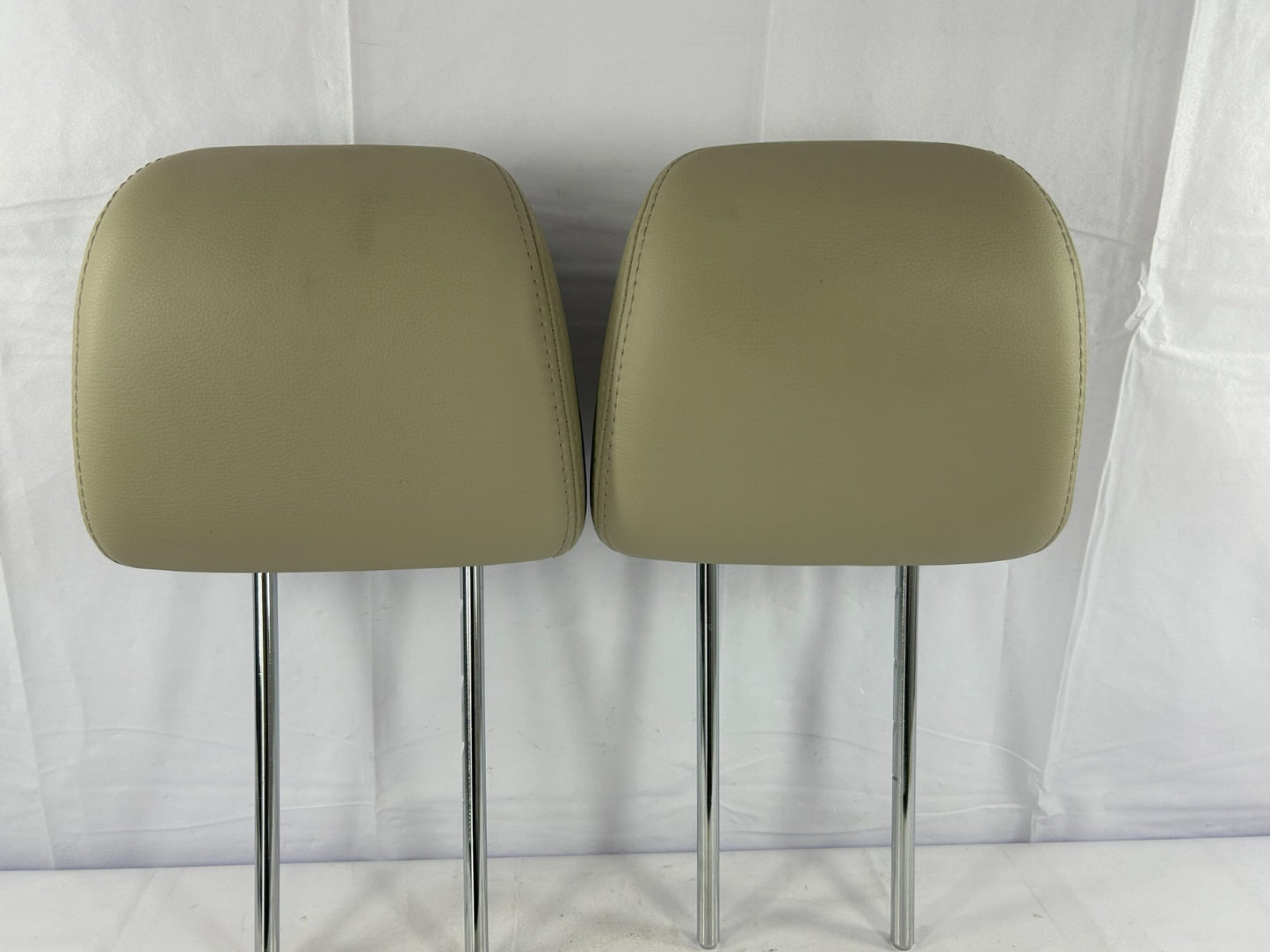 2010-2012 Subaru Outback Front Seat Leather Headrest Set Beige OEM 64061AJ01AWJ