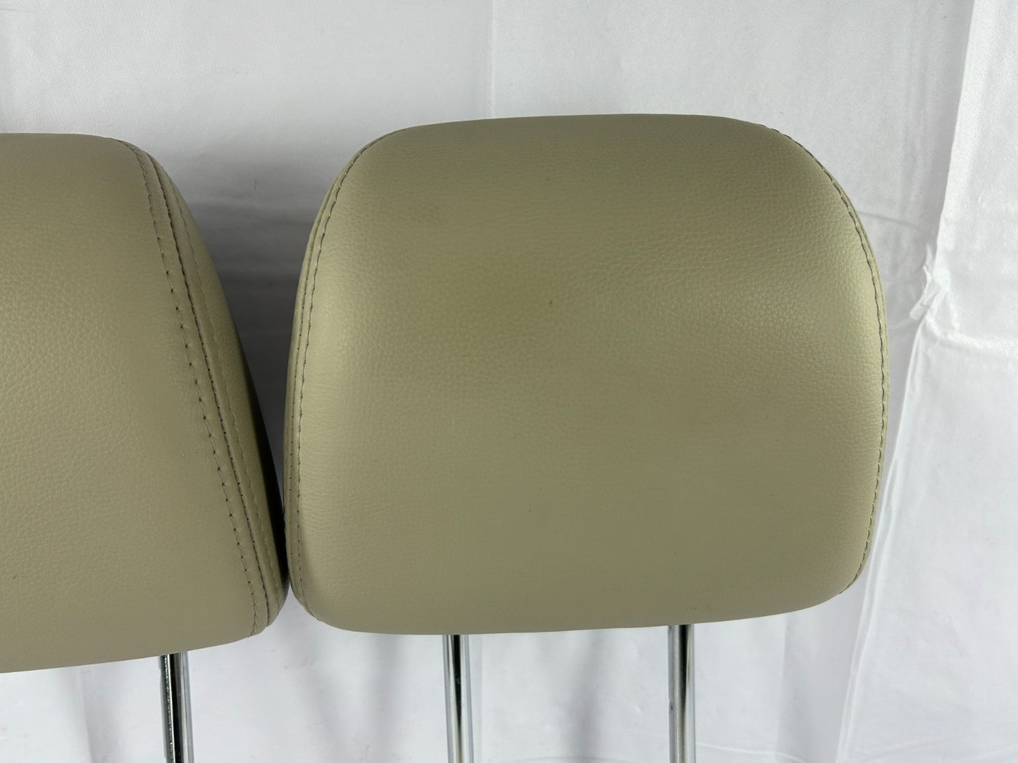 2010-2012 Subaru Outback Front Seat Leather Headrest Set Beige OEM 64061AJ01AWJ