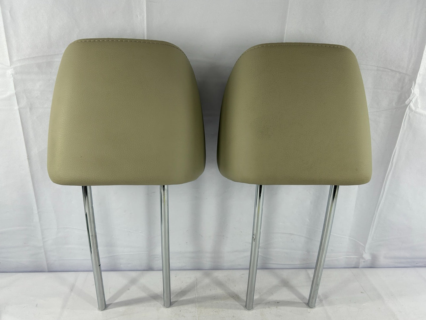 2010-2012 Subaru Outback Front Seat Leather Headrest Set Beige OEM 64061AJ01AWJ