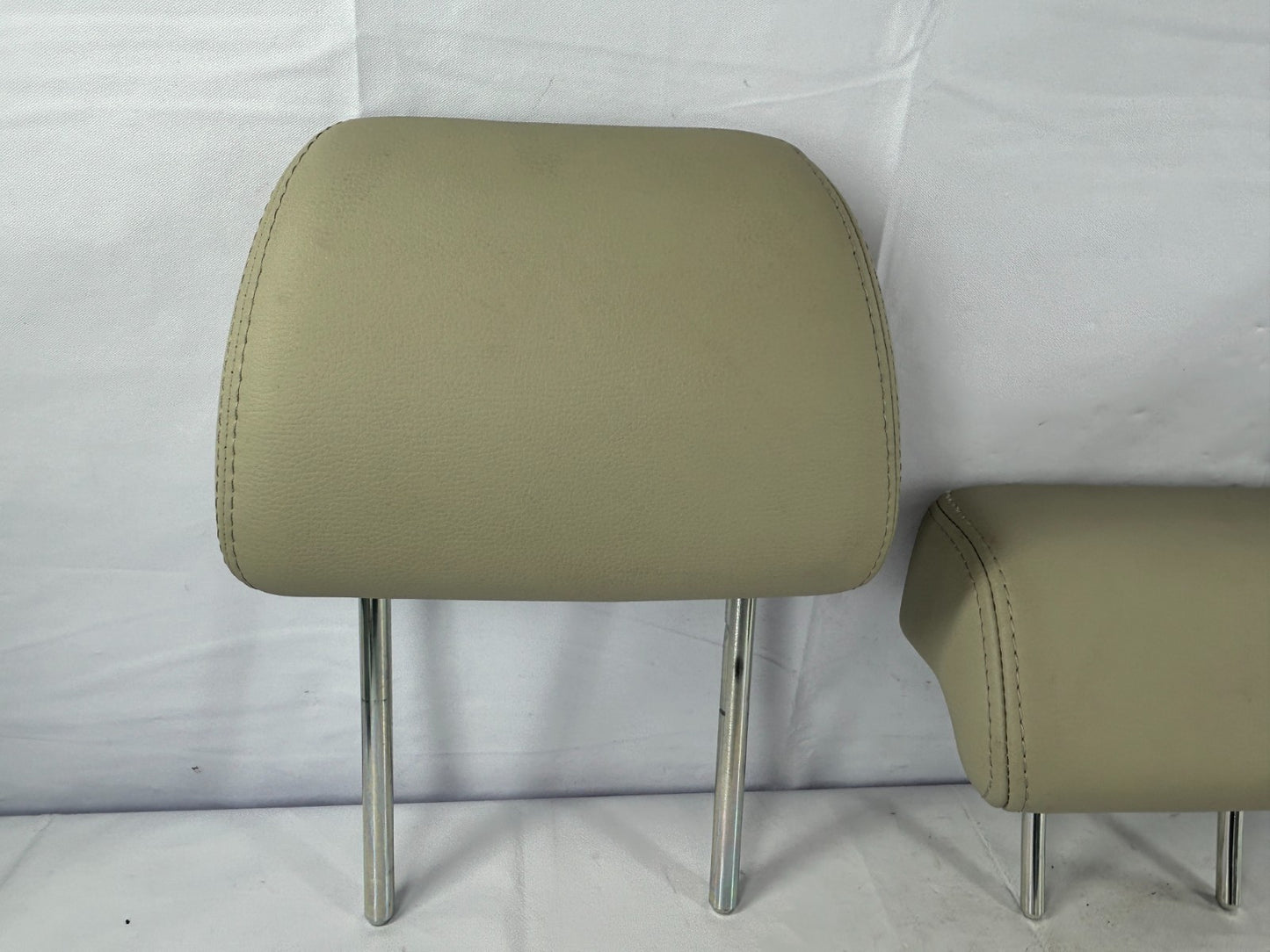11-12 Subaru Outback Rear Seat Leather Headrest Set of 3 Beige OEM 64261AJ03AWJ
