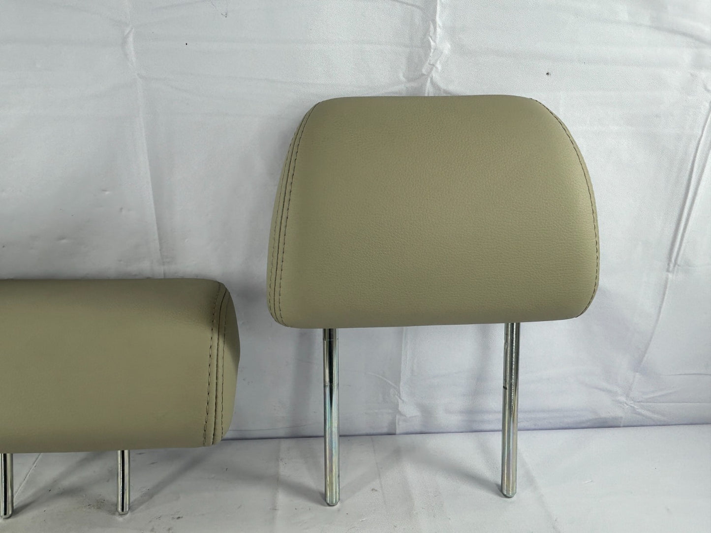 11-12 Subaru Outback Rear Seat Leather Headrest Set of 3 Beige OEM 64261AJ03AWJ