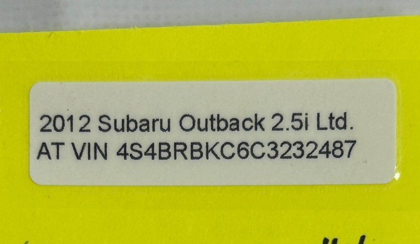 1996-2014 Subaru Outback Spare Tire Wheel Lug Wrench Black OEM 97014AA0009E