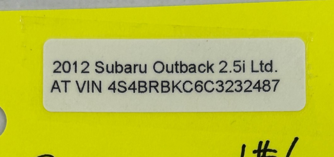 2012 Subaru Outback 2.5l Anti Theft Locking Control Module Unit OEM 88281AJ53B