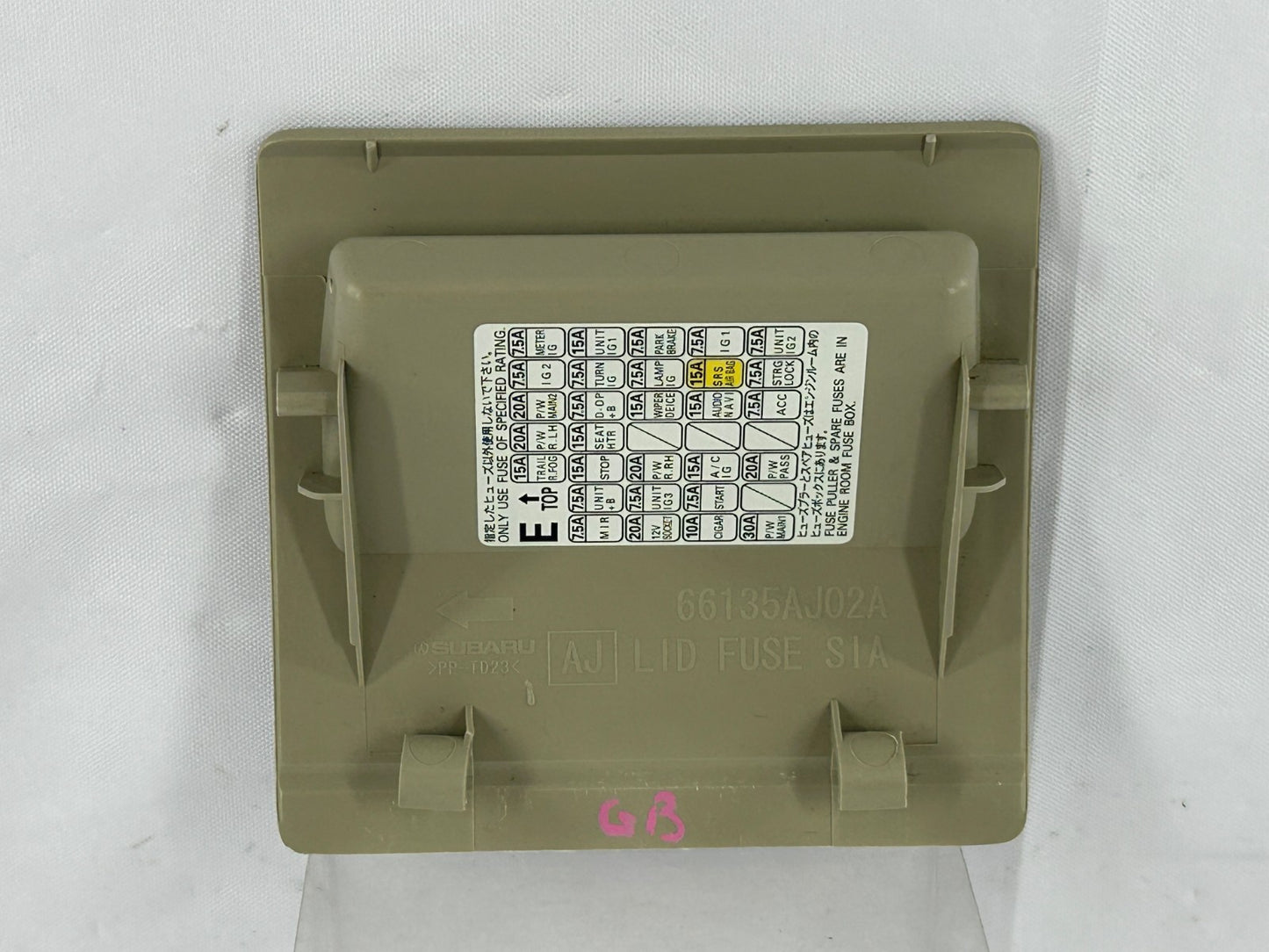 2010-2012 Subaru Outback Interior Dash Fuse Box Cover Lid OEM 66135AJ00AWJ