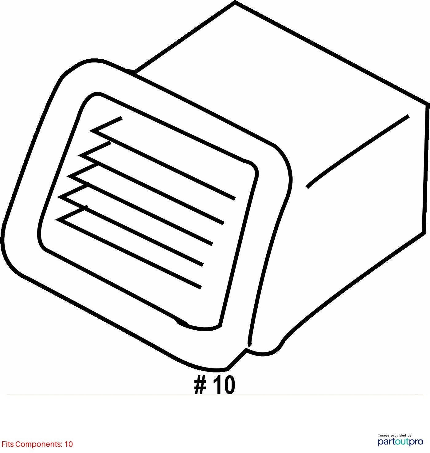 03-08 Subaru Forester Front Right Side Dash A/C Air Vent Duct OEM 66110SA030ML