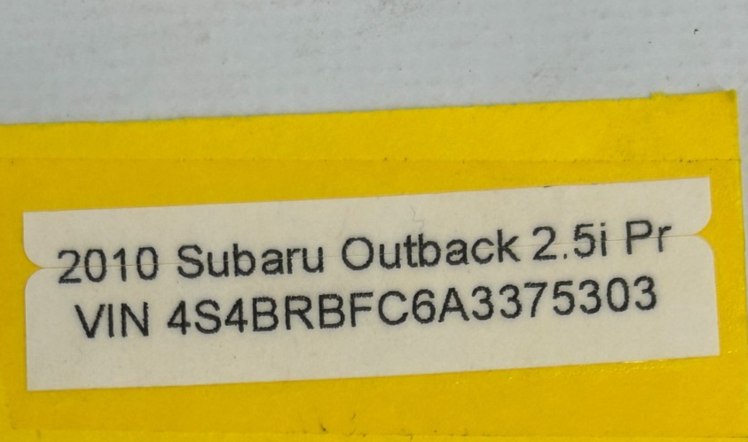 2010-2014 Subaru Outback Rear Right Tail Light Cover Trim OEM 84953AJ01A