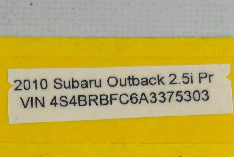2010-2011 Subaru Outback  Rear Left Liftgate Trim Cover Garnish OEM 63134AJ01A