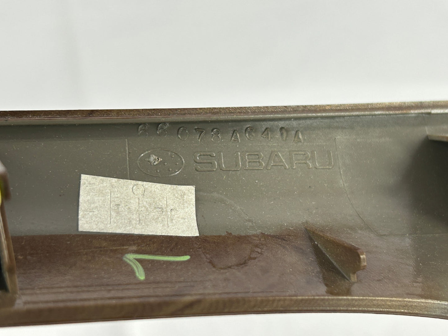 08-09 Subaru Outback Front Left Center Console Panel Trim Wood OEM 66077AG67A